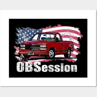 OBS Obsession Chevy C/K trucks General Motors 1988 and 1998 pickup trucks, heavy-duty trucks square body Old body style Posters and Art